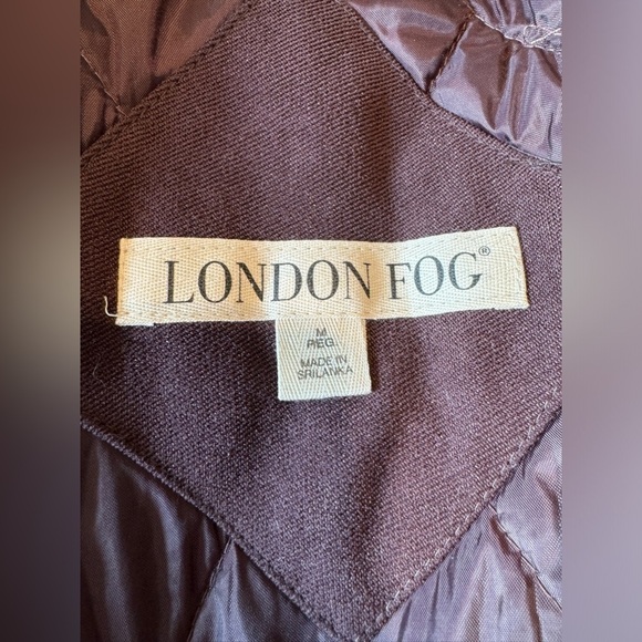 Men’s London Fog Brown Zip Up Jacket/ Coat Size Medium - Picture 4 of 9